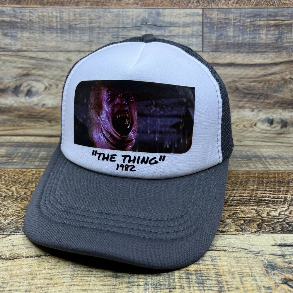 The Thing Mens Trucker Hat Grey Snapback John Cartpenter 1982 Horror Movie